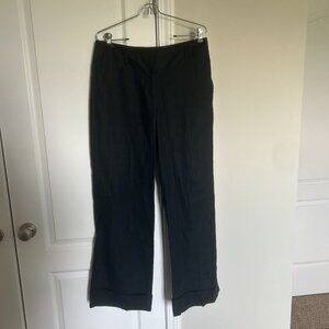 100% Linen, Lined Black Trousers